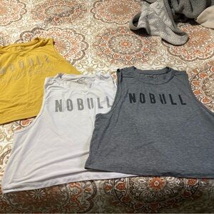 NOBULL Sleeveless Tank Trio - Mustard, White, Charcoal